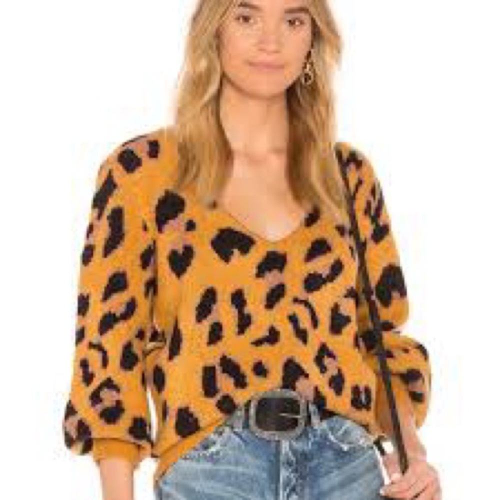 ✨ Majorelle Revolve Leopard Print Sweater | Size Small | Oversized Fit ✨